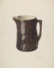 Wide Top Jug or Pitcher, c. 1940. Creator: Carl Buergerniss.