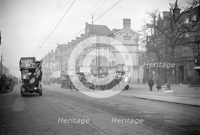 AEC B-type and Daimler MET buses, London. Artist: Bill Brunell.