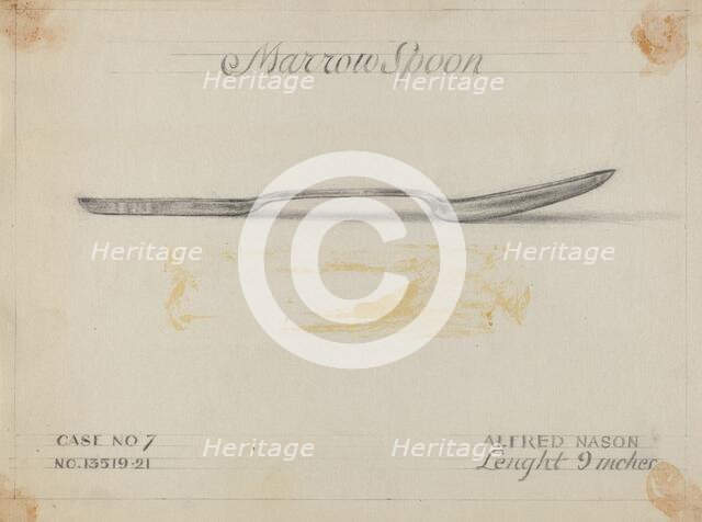 Silver Marrow Spoon, c. 1936. Creator: Alfred Nason.