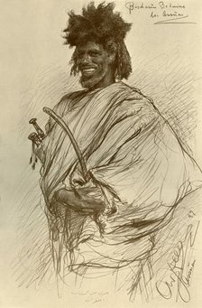 Bishari man, Aswan, Egypt, 1898.  Creator: Christian Wilhelm Allers.