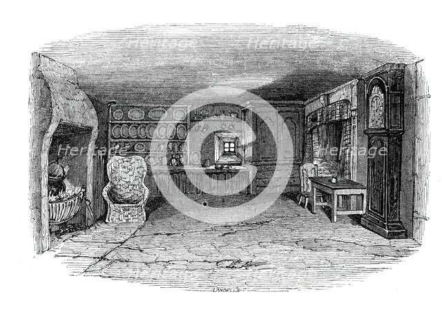 The room in which Burns was born, 1844. Creator: Unknown.