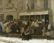 City canteen during the siege of Paris (1870-1871), c1870. Creator: Henri Pille.