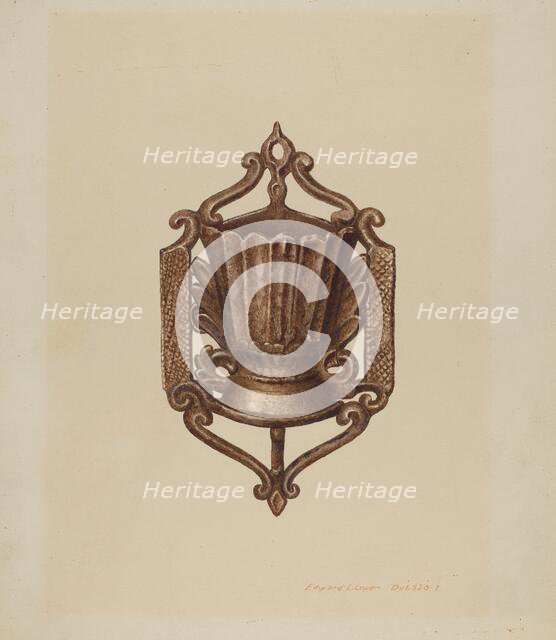 Match Holder, 1935/1942. Creator: Edward L Loper.