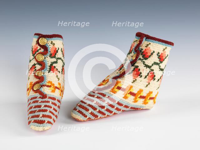 Bootees, American, 1870-80. Creator: Unknown.