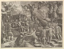 Sinon Deceiving the Trojans, mid-1540's. Creator: Giorgio Ghisi.