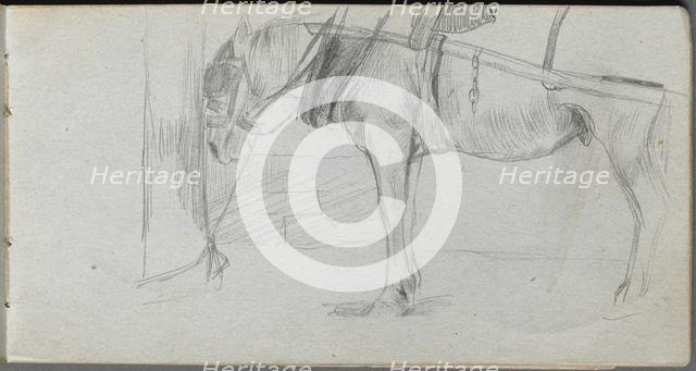 Sketchbook, page 06: Study of a Horse. Creator: Ernest Meissonier (French, 1815-1891).