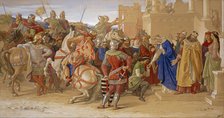The Knights of the Round Table about to Depart in Quest of the Holy Grail, 1849. Artist: Dyce, William (1806-1864)