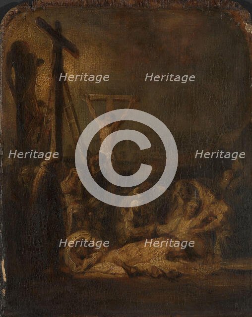 The Descent from the Cross, copy after Rembrandt, probably 18th century. Creator: Unknown.
