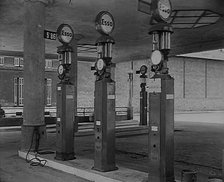 An Empty Petrol Station, 1943. Creator: British Pathe Ltd.