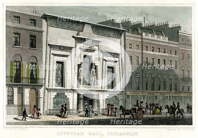 Egyptian Hall, Piccadilly, London, 1828.Artist: A McClatchie