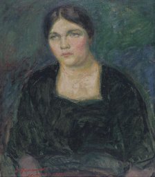 Portrait of Mrs. Rydeng, 1913. Creator: Jalmari Ruokokoski.