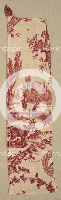 Fragments of Copperplate Printed Cotton, c. 1789. Creator: Christophe Philippe Oberkampf (French, 1738-1815), firm of ; Jean-Baptiste Marie Hüet (French, 1745-1811).