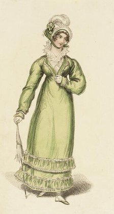 Fashion Plate (Walking Dress), 1815. Creator: John Bell.