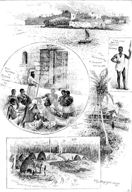 Sketches in British East Africa, 1890. Creator: Unknown.