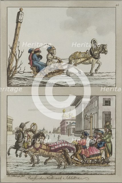 Russian sledges, Between 1792 and 1820.