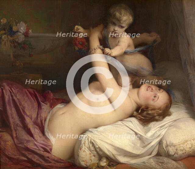 Young Mother with Child, 1854. Creator: Gustaf Wappers.