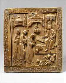 Plaque with the Holy Women at the Sepulchre, German, ca. 1140-60. Creator: Unknown.