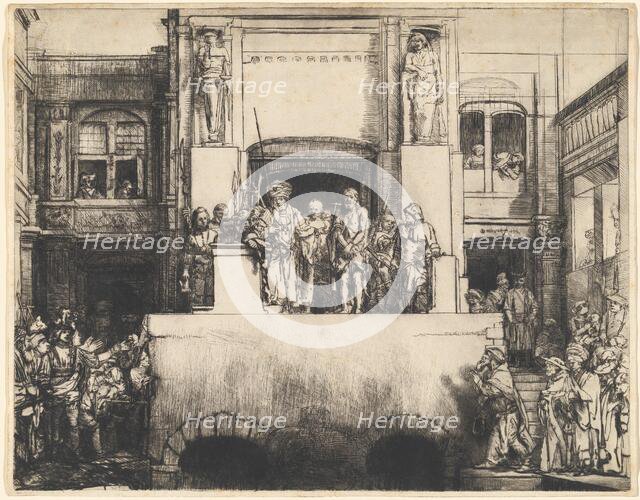Christ Presented to the People: Oblong Plate, 1655. Creator: Rembrandt Harmensz van Rijn.
