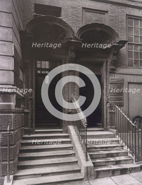 Doorways at Laurence Pountney Hill, London, 1884. Artist: Henry Dixon