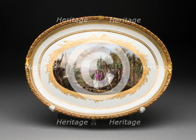 Oval Tray, Meissen, c. 1780. Creator: Meissen Porcelain.