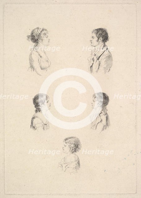 La Famille Renouard (The Renouard Family), 1801. Creator: Augustin de Saint-Aubin.