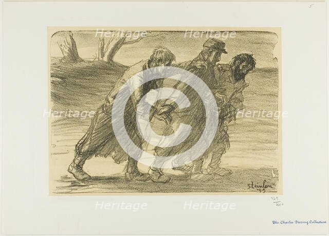 Three Comrades, 1915. Creator: Theophile Alexandre Steinlen.