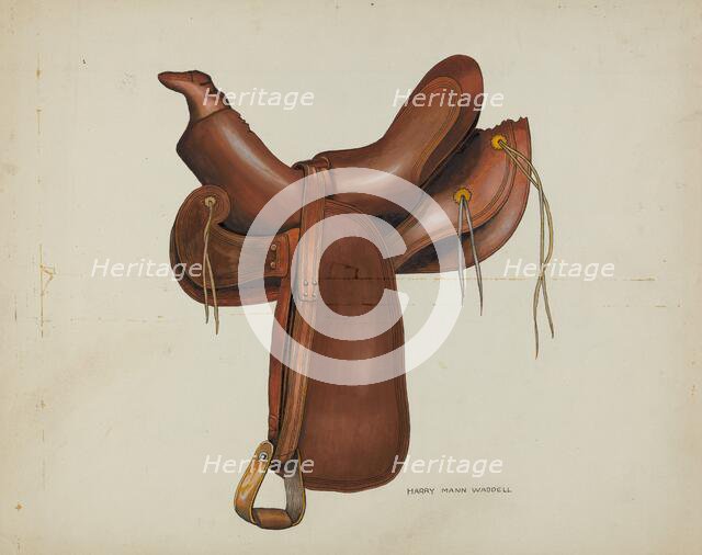 Saddle, c. 1936. Creator: Eva Fox.