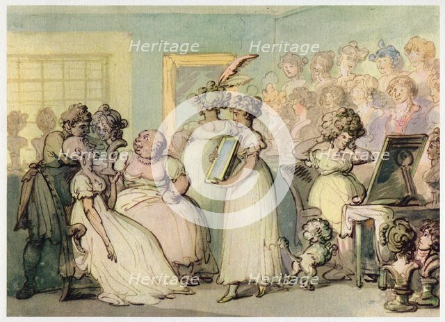 A wig shop, c1780-1825. Creator: Thomas Rowlandson.
