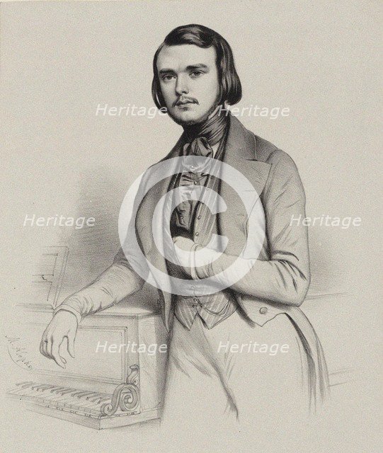Portrait of the pianist and composer Alexandre Edouard Goria (1823-1860), 1845.