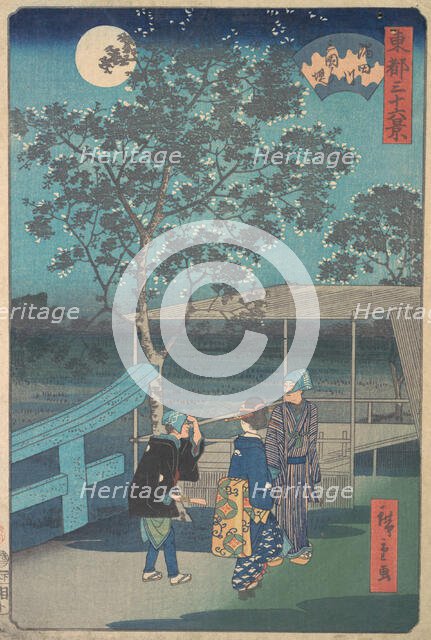 Sumidagawa, Mimeguri, 3rd month dragon year 1868., 3rd month dragon year 1868. Creator: Ando Hiroshige.