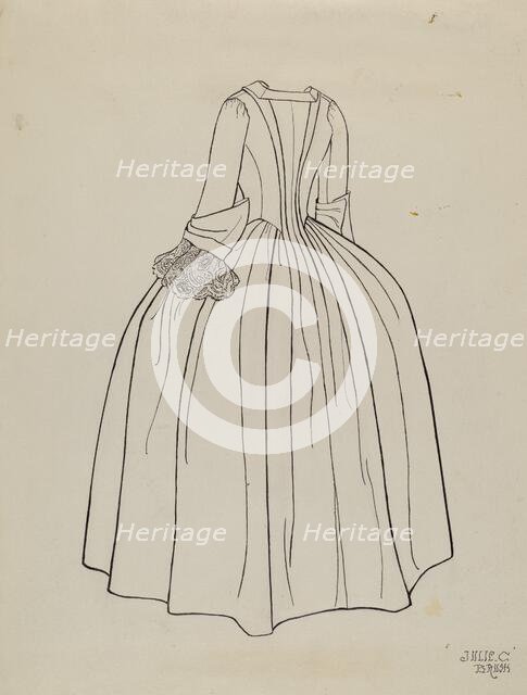 Dress, c. 1940. Creator: Julie C Brush.