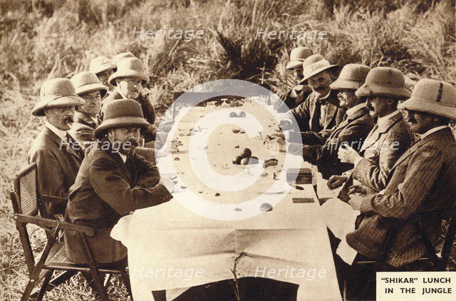 'Shikar' lunch in the jungle, 1911 (1935). Artist: Unknown.