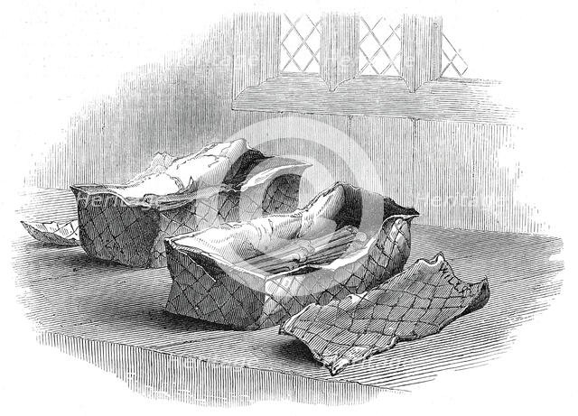 The cists in Southover Church, 1845. Creator: Richard Henry Nibbs.