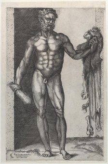 Hercules with his Club and Lion Skin, 1548. Creator: Anon.