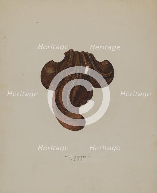 Ornamental Iron Leaf, 1938. Creator: Walter Praefke.