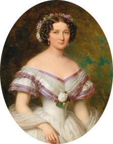 Portrait of Countess Maria Gabriella Josepha Anna Szápáry (1834-1912), née Atzél de Borosjenö, 1857. Creator: Barabás, Miklós (1810-1898).