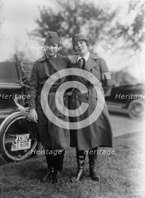 Red Cross, American - Dedication of Building - Nurses Parade And Motor Corps; Harries..., 1917. Creator: Harris & Ewing.