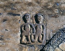  'Adam and Eve before the Original Sin', bas-relief on the façade of the church of San Luis de Al…