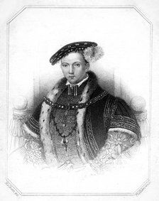 Edward VI, King of England, (19th century).Artist: Thomas Phillibrown