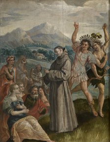 Saint Didacus Preaches in the Canary Islands, c1560-1600. Creator: Martin de Vos.