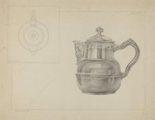 Silver Teapot, 1935/1942. Creator: Carmel Wilson.