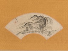 "Lingering Rain over Half the Village", ca. 1815-20. Creator: Uragami Gyokudo.
