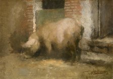 The Sow, c1860-1900. Creator: Jan Stobbaerts.