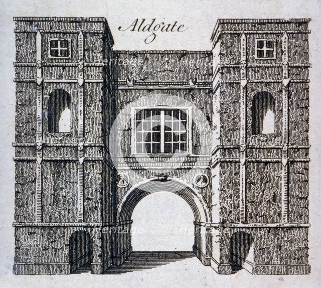 Aldgate, London, c1800(?). Artist: Anon