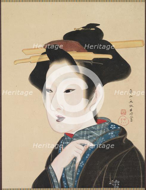 Portrait of a Woman, 1800s. Creator: Gion Seitoku (Japanese, 1781-1829?).