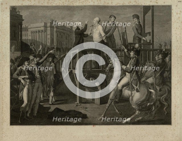 The Execution of Louis XVI in the Place de la Revolution on 21 January 1793, ca 1794. Creator: Vérité, Jean-Baptiste (1756-1837).
