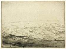 Sketch from the Walls of San Gimignano, 1909. Creator: Donald Shaw MacLaughlan.