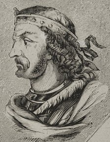 Erwig, (d687), King of the Visigoths in Hispania from 680 to 687, 1853. Creator: Unknown.
