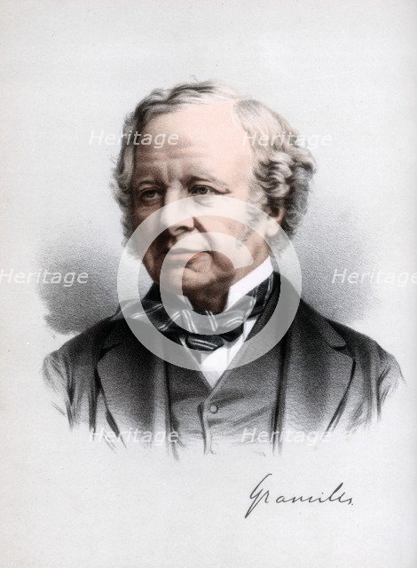 Granville Leveson-Gower, 2nd Earl Granville, British Liberal statesman, c1890.Artist: Cassell, Petter & Galpin