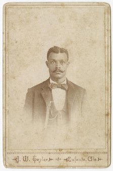 Photograph of a man in a suit, vest and necktie, 1880s - 1900. Creator: J. W. Taylor.